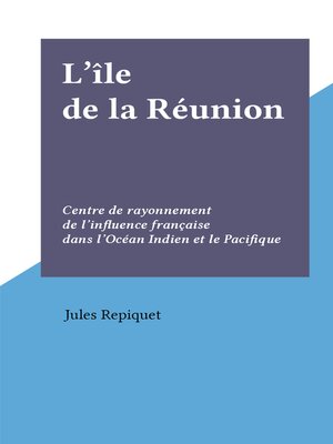 cover image of L'île de la Réunion